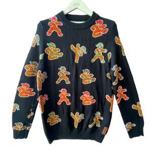 Tipsy Elves NINJABREAD MEN!! Ugly Christmas Sweater Size Large NWOT